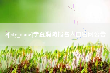 临沧宁夏消防报名入口官网公告