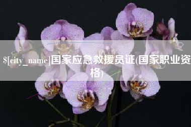 临沧国家应急救援员证(国家职业资格)