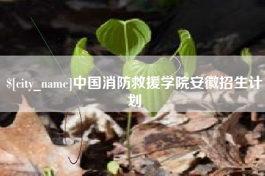 临沧中国消防救援学院安徽招生计划
