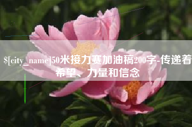 临沧50米接力赛加油稿200字-传递着希望、力量和信念