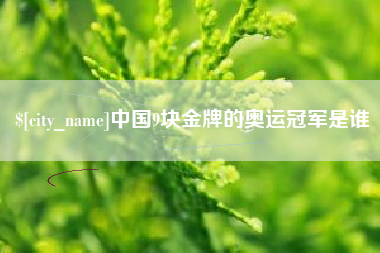 临沧中国9块金牌的奥运冠军是谁