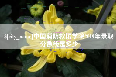 临沧中国消防救援学院2019年录取分数线是多少