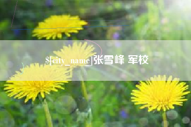 临沧张雪峰 军校
