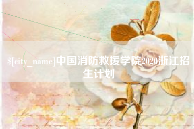 临沧中国消防救援学院2020浙江招生计划