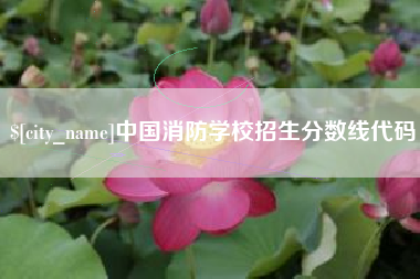 临沧中国消防学校招生分数线代码