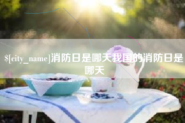 临沧消防日是哪天我国的消防日是哪天