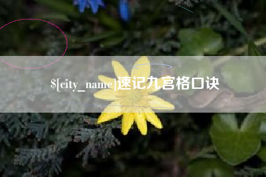 临沧速记九宫格口诀