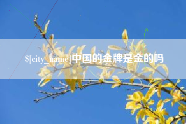 临沧中国的金牌是金的吗