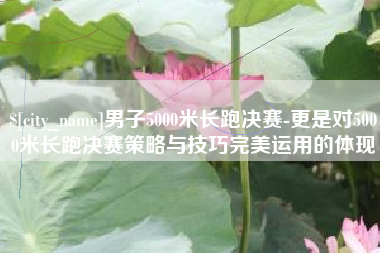 临沧男子5000米长跑决赛-更是对5000米长跑决赛策略与技巧完美运用的体现