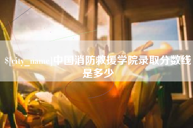 临沧中国消防救援学院录取分数线是多少