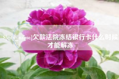 临沧欠款法院冻结银行卡什么时候才能解冻