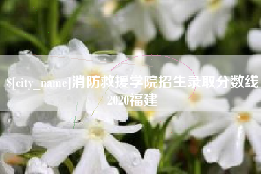 临沧消防救援学院招生录取分数线2020福建